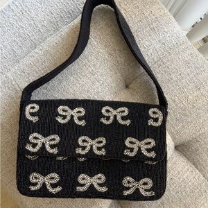 Beaded Bow Bag Shoulder Bag Handbag